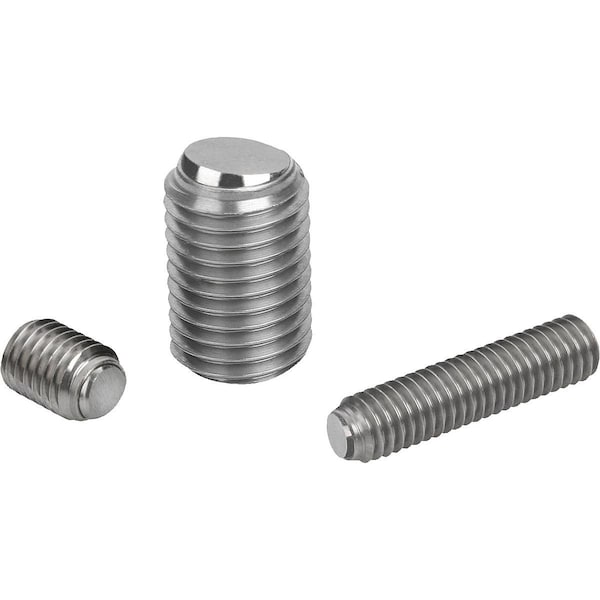Ball-End Thrust Screw Wo Head, Form:E Ball Ceramic, M10, L=21, 7, Ss Bright, Comp:Ceramic